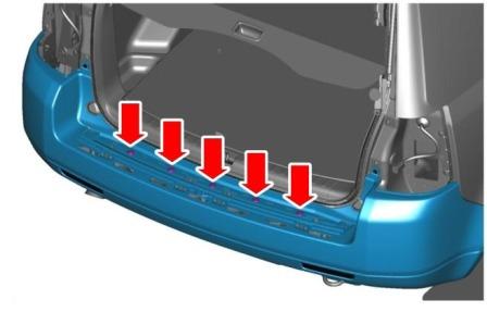 diagram of rear bumper Land Rover Freelander II, LR2 (after 2006)